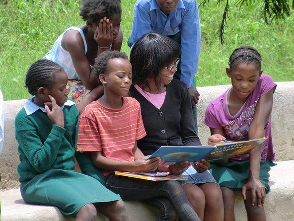 Encouraging kids in Zambia to read with The Lubuto Library Partners